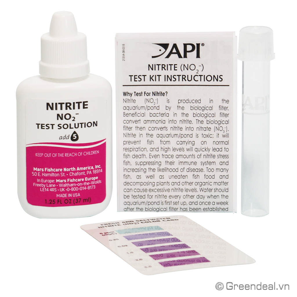 API - Nitrite NO2 Test Kit | Bộ đo Nitrit trong nước hồ cá thủy sinh ...