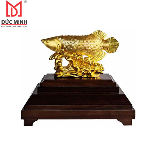 Tượng cá rồng mạ vàng 3309