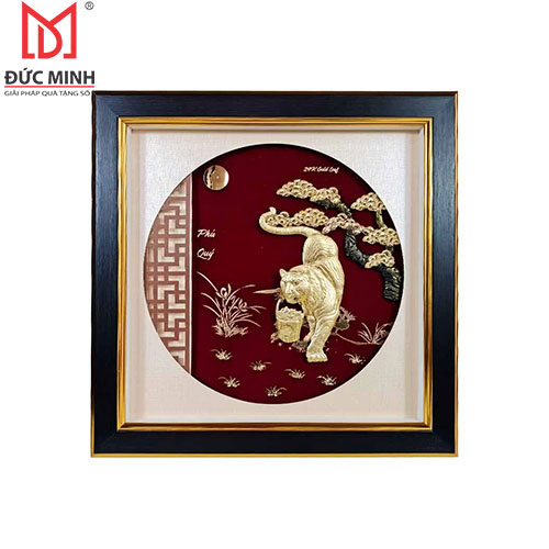Tranh Hổ phú quý mạ vàng 3401