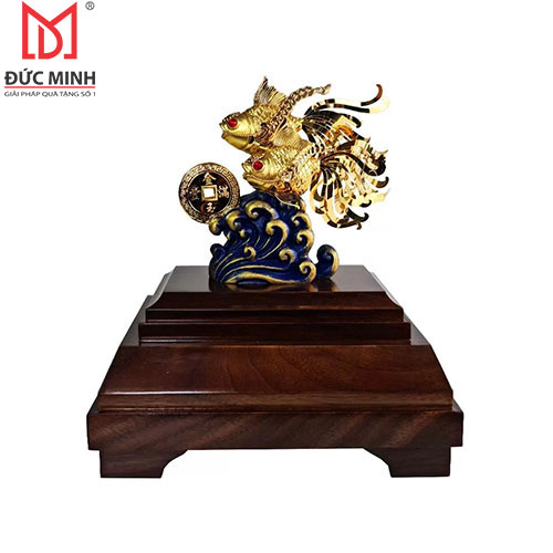Tượng cá vàng mạ vàng 3312