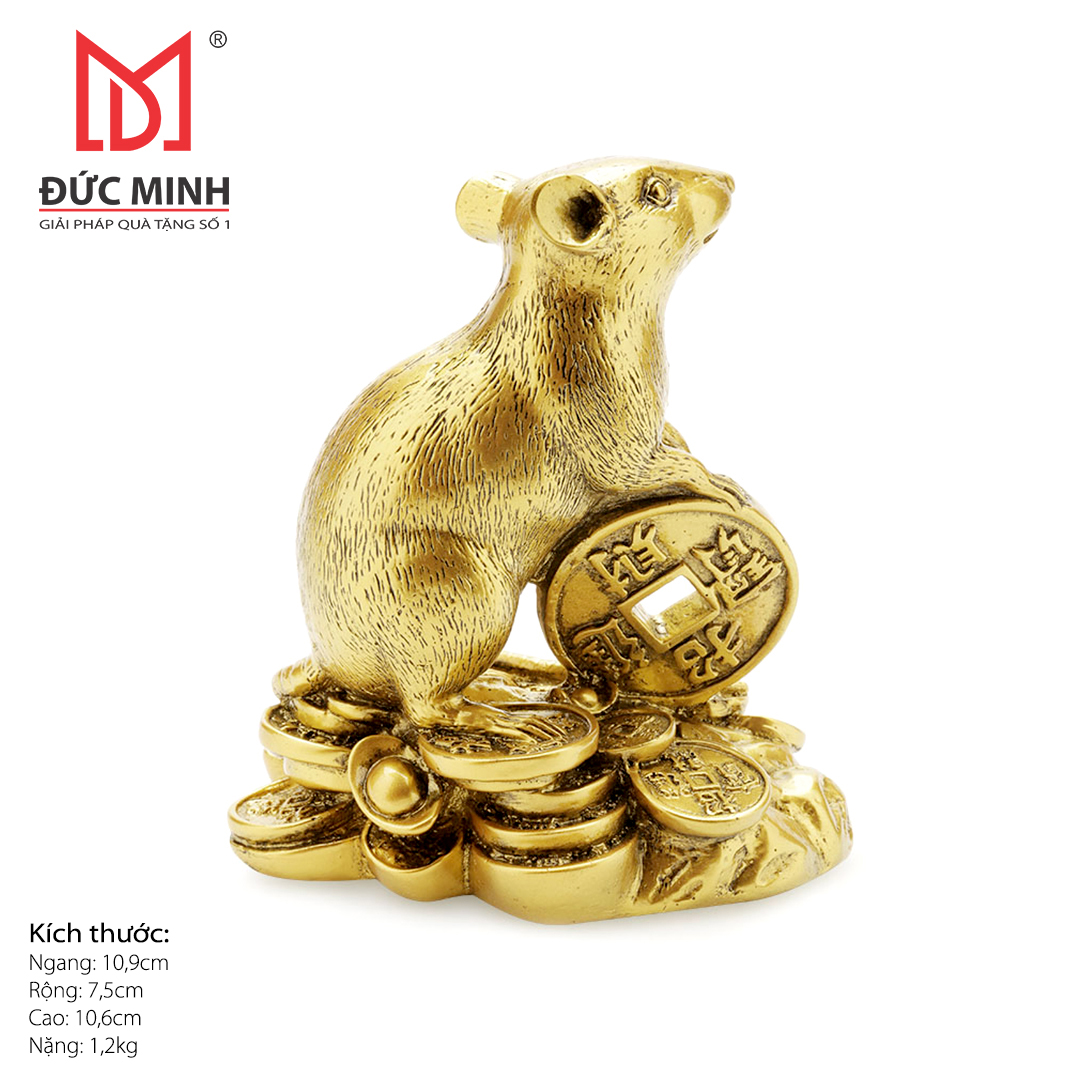 Tượng 12 con giáp Chuột ôm đồng tiền