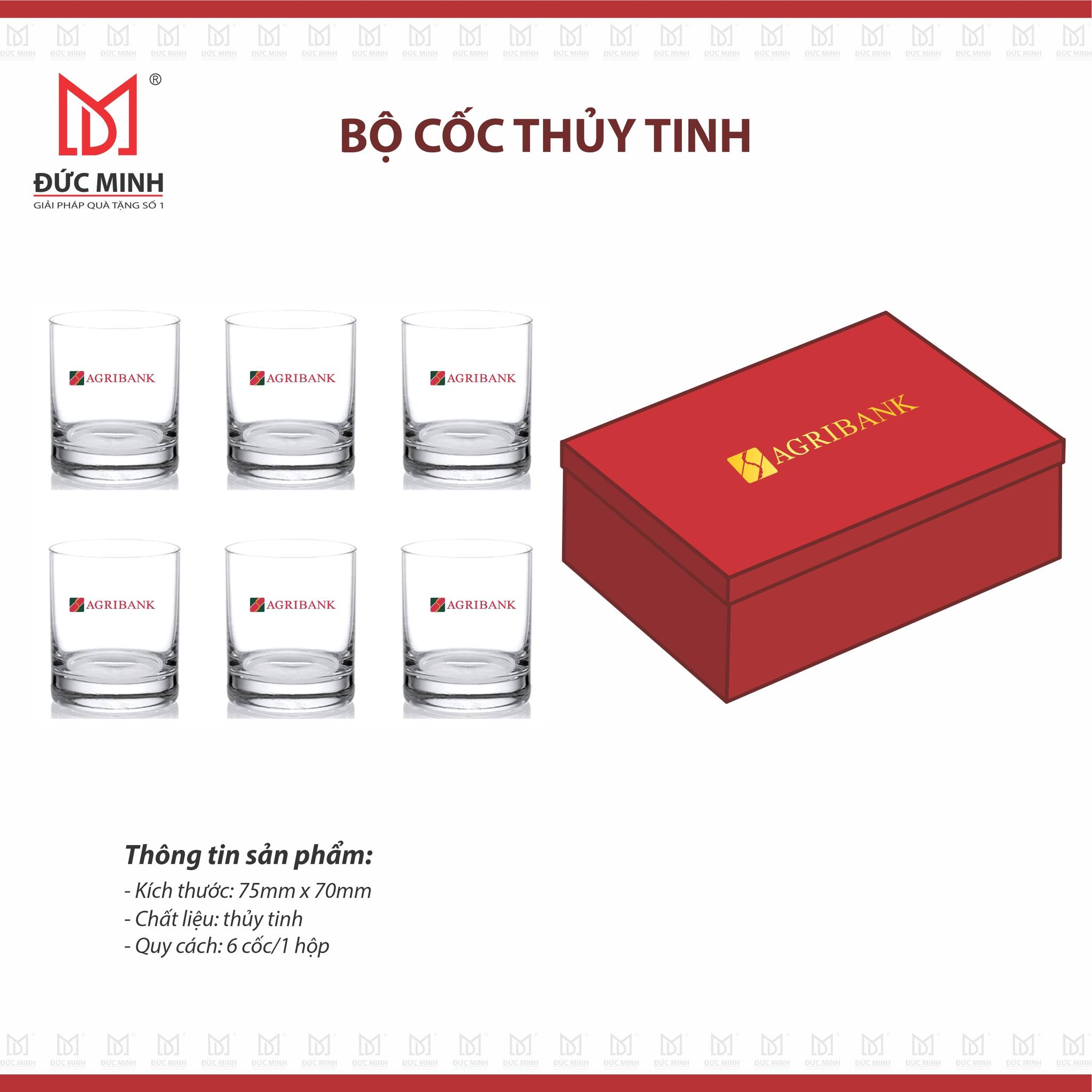 Bộ cốc thủy tinh 5