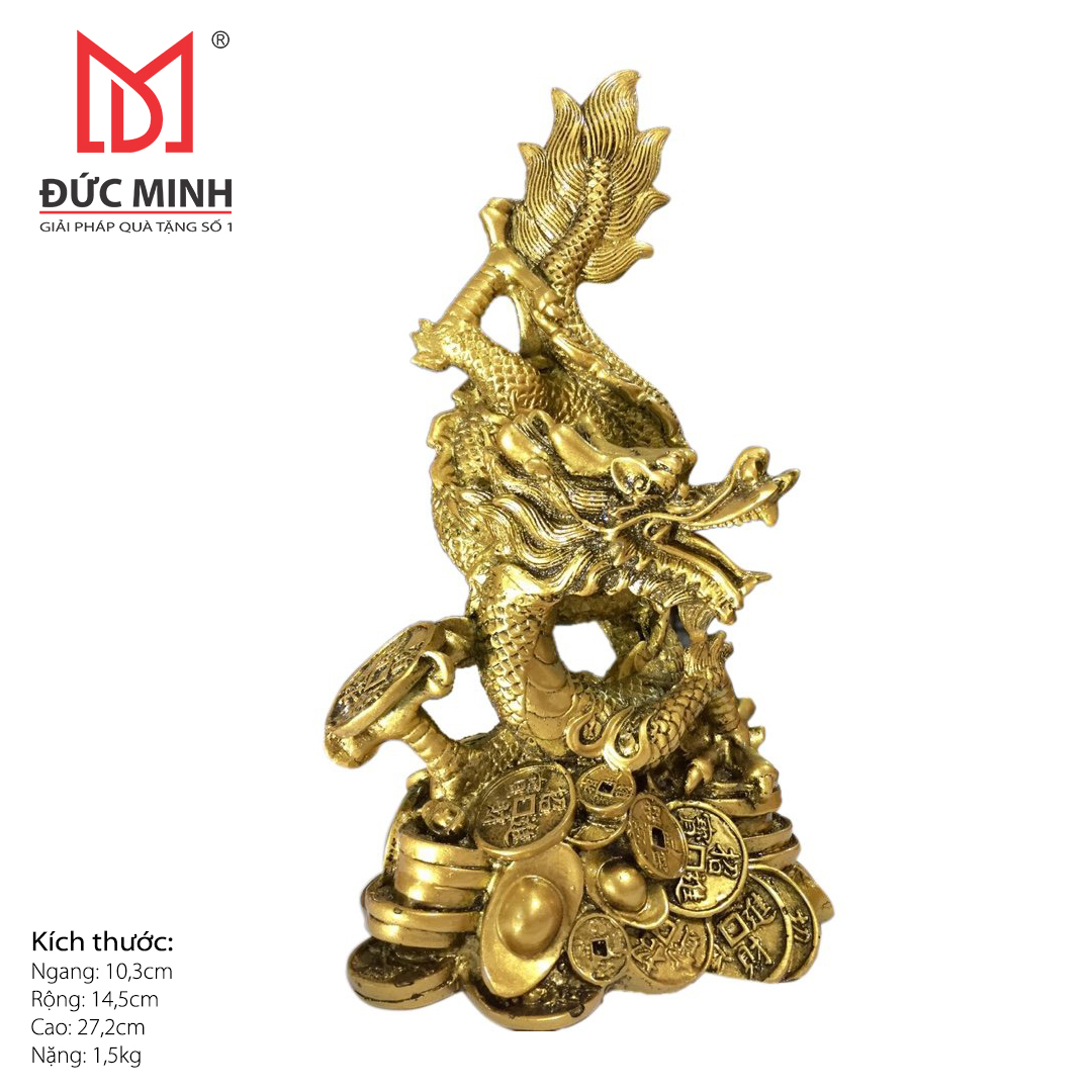 Tượng 12 con giáp Rồng ôm đồng tiền
