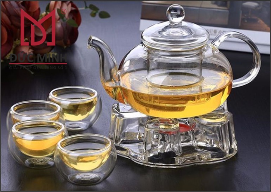 Bộ Ấm Chén Pha Lê Thủy Tinh 3004