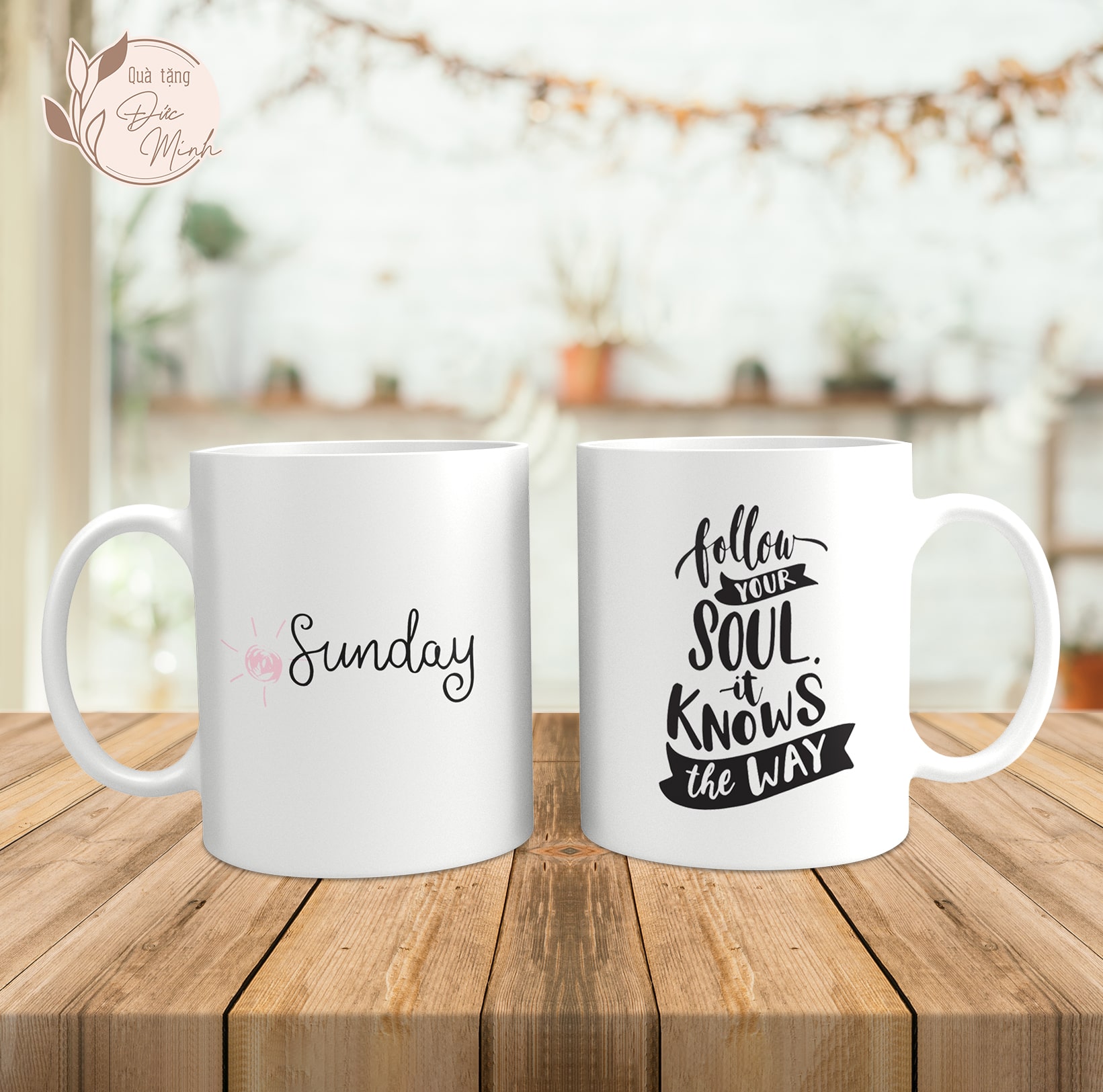 Cốc sứ in chữ các ngày trong tuần