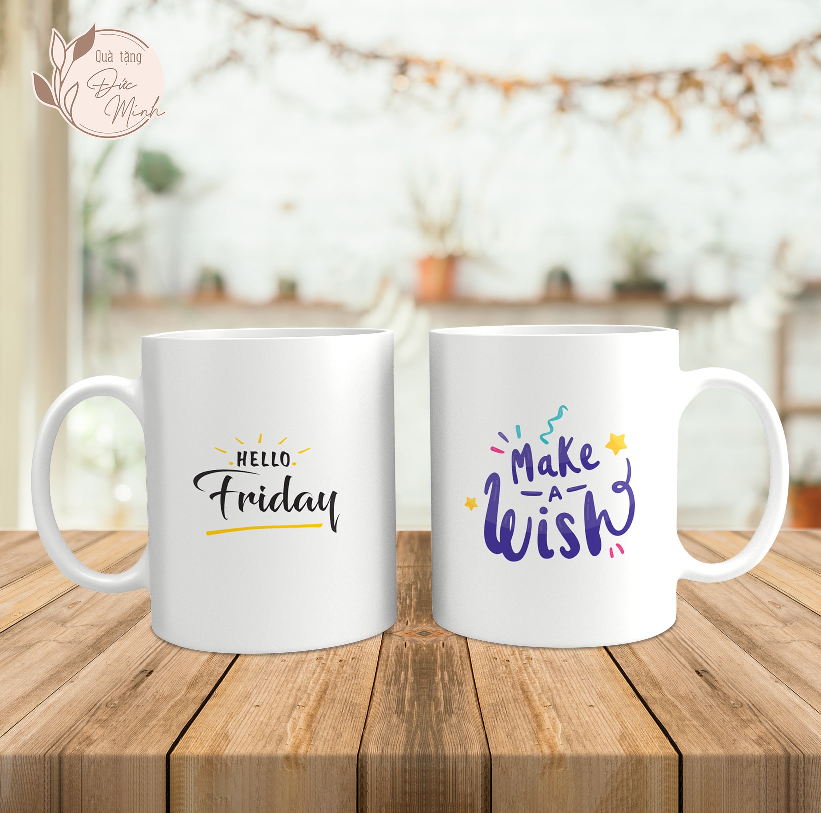 Cốc sứ in chữ các ngày trong tuần