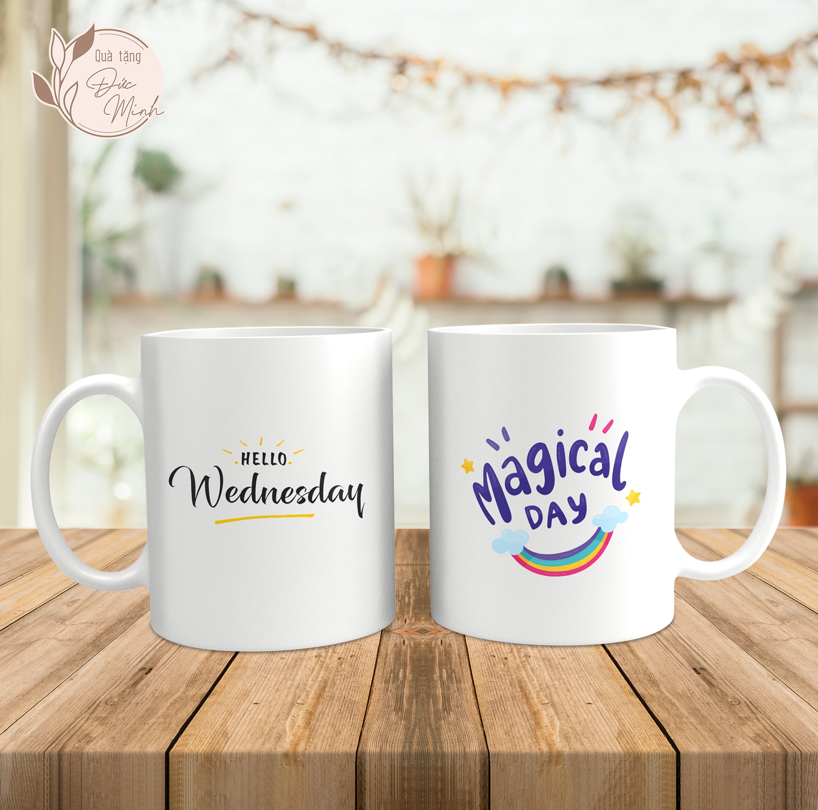 Cốc sứ in chữ các ngày trong tuần