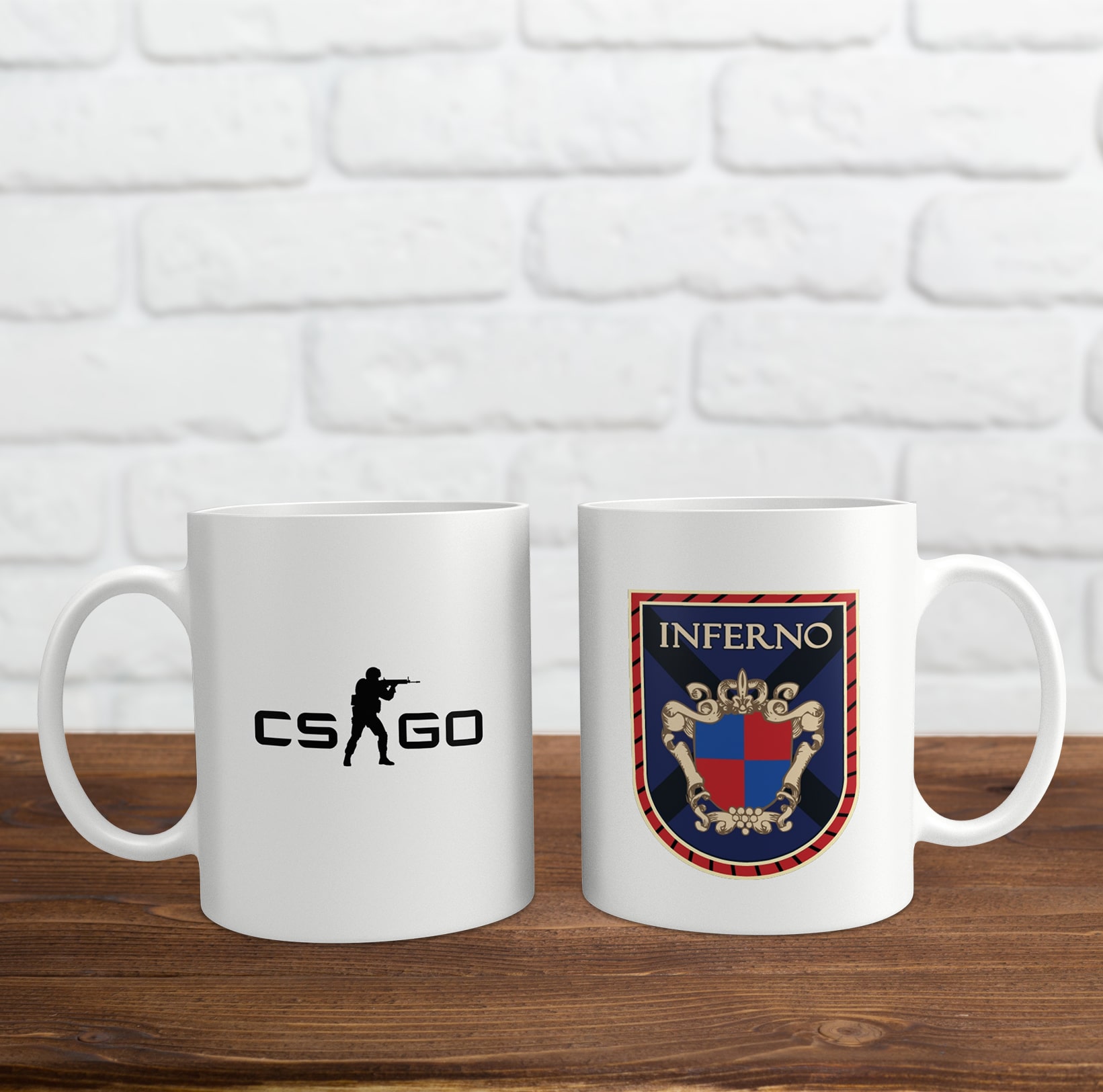 Cốc sứ in logo game Counter-Strike: Global Offensive (CSGO)