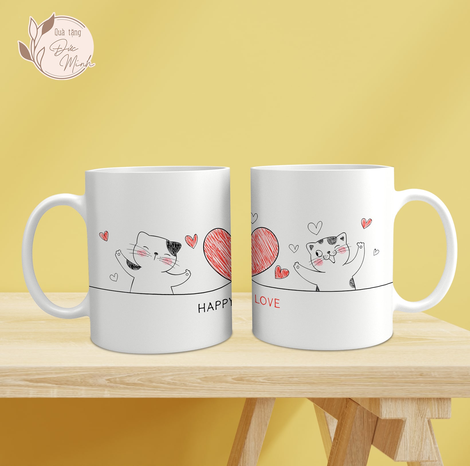 Cốc sứ in hình mèo đáng yêu