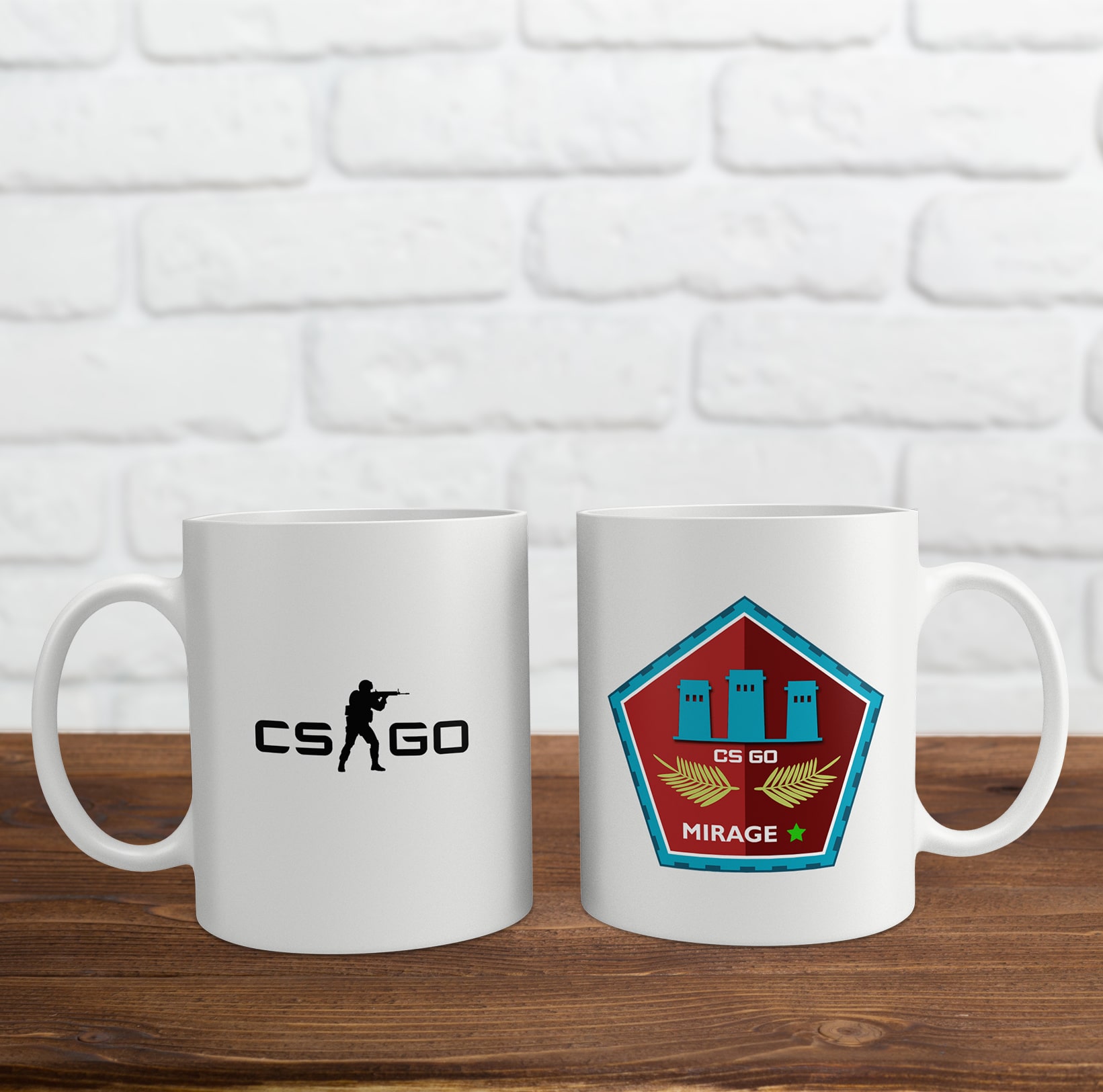 Cốc sứ in logo game Counter-Strike: Global Offensive (CSGO)