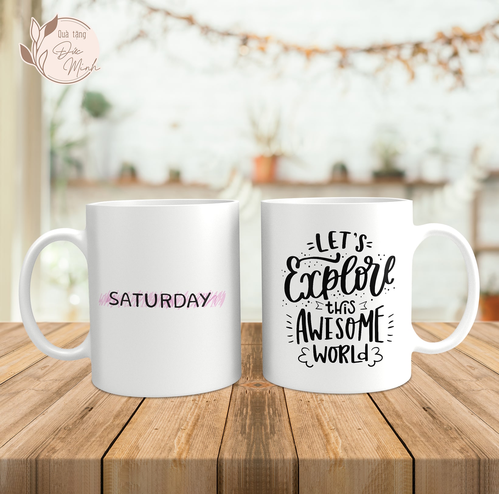 Cốc sứ in chữ các ngày trong tuần