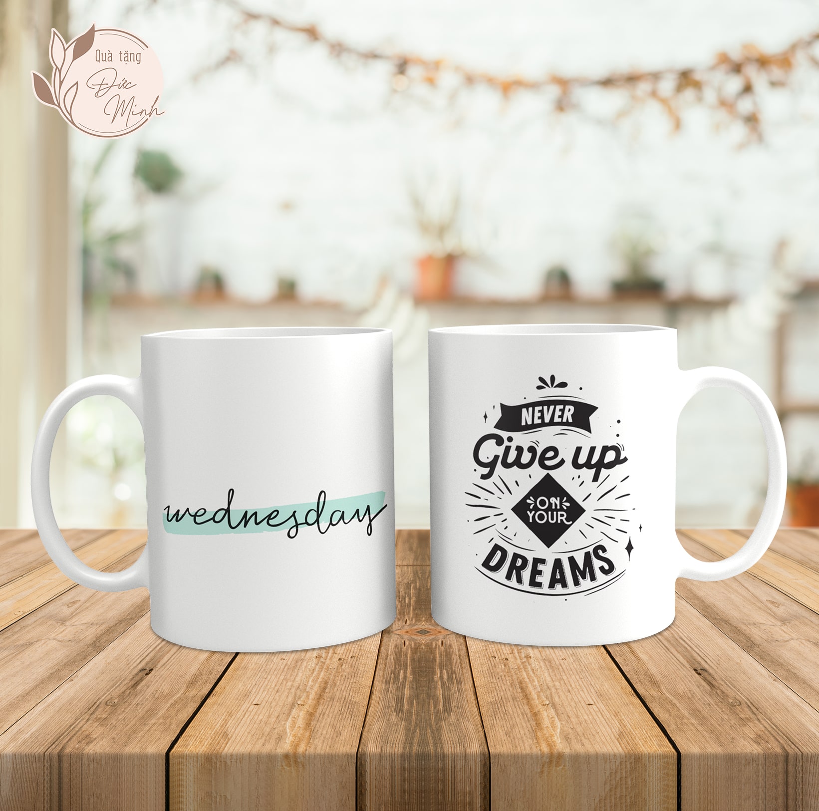 Cốc sứ in chữ các ngày trong tuần