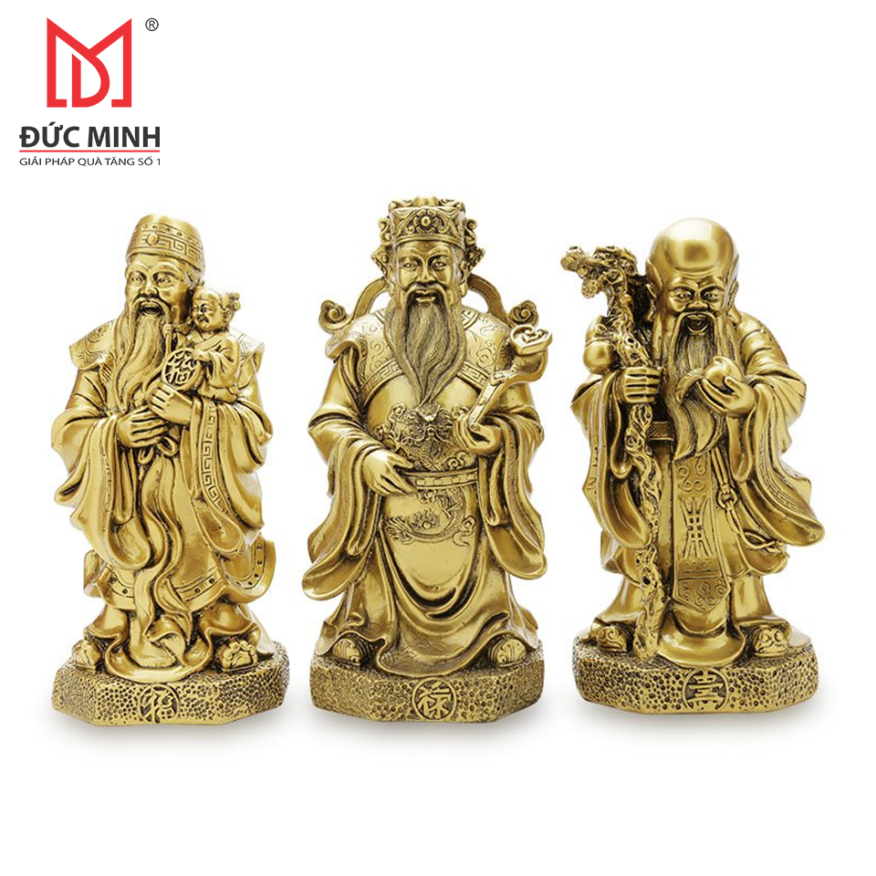 Tượng 3 ông Phúc, Lộc, Thọ cao 31cm