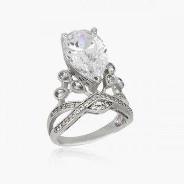 Nhẫn nữ Vàng 14K Đá quý Citrine oval 7x9mm
