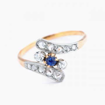 Nhẫn Đá quý thiên nhiên Citrine 6mm double halo