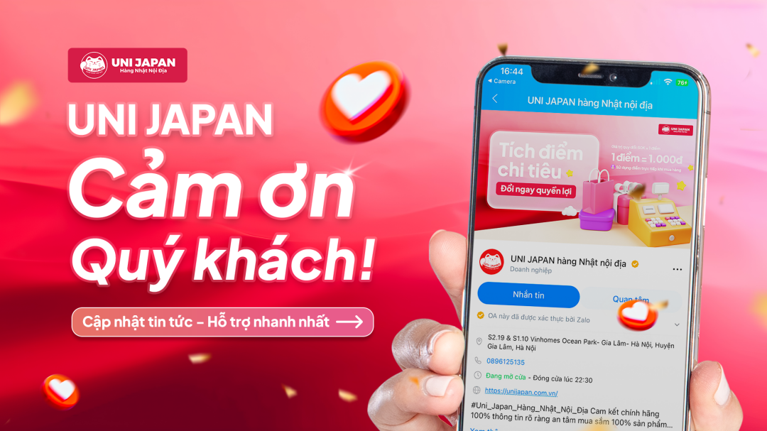 Ưu đãi độc quyền dành tặng khách hàng nhà Uni Japan