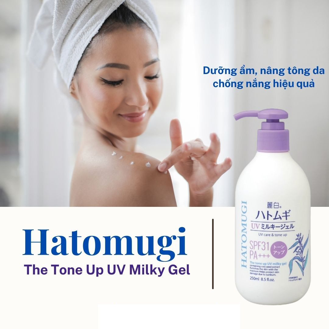 Sữa Dưỡng Thể Hatomugi Chống Nắng Nâng Tông SPF31 PA+++