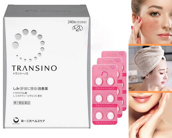 Trị nám Viên Uống Trắng Da, Trị Nám, Tàn Nhang Transino 240 viên
