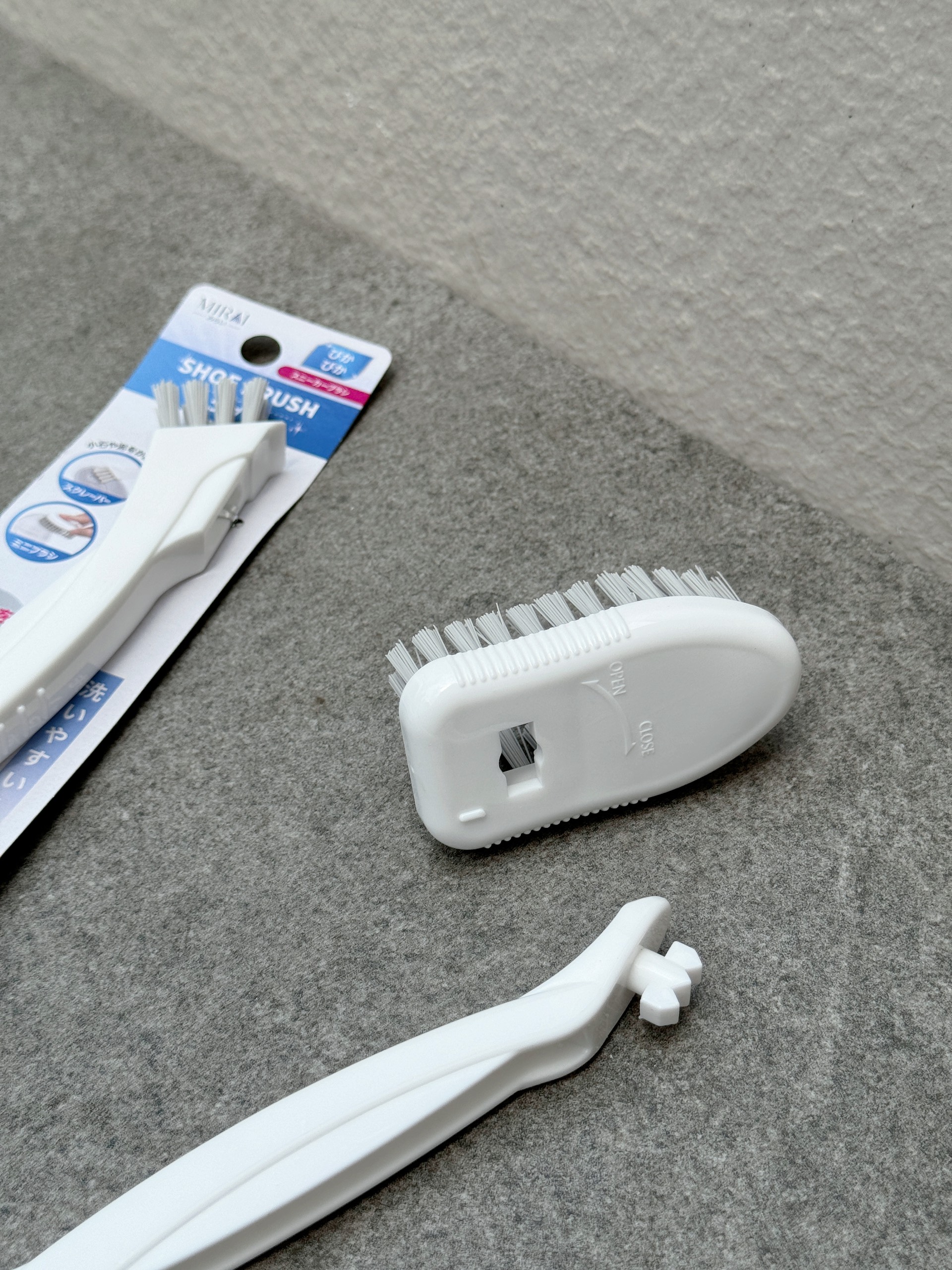 Bàn chải giặt giày 2 đầu, có thể tháo rời Mirai