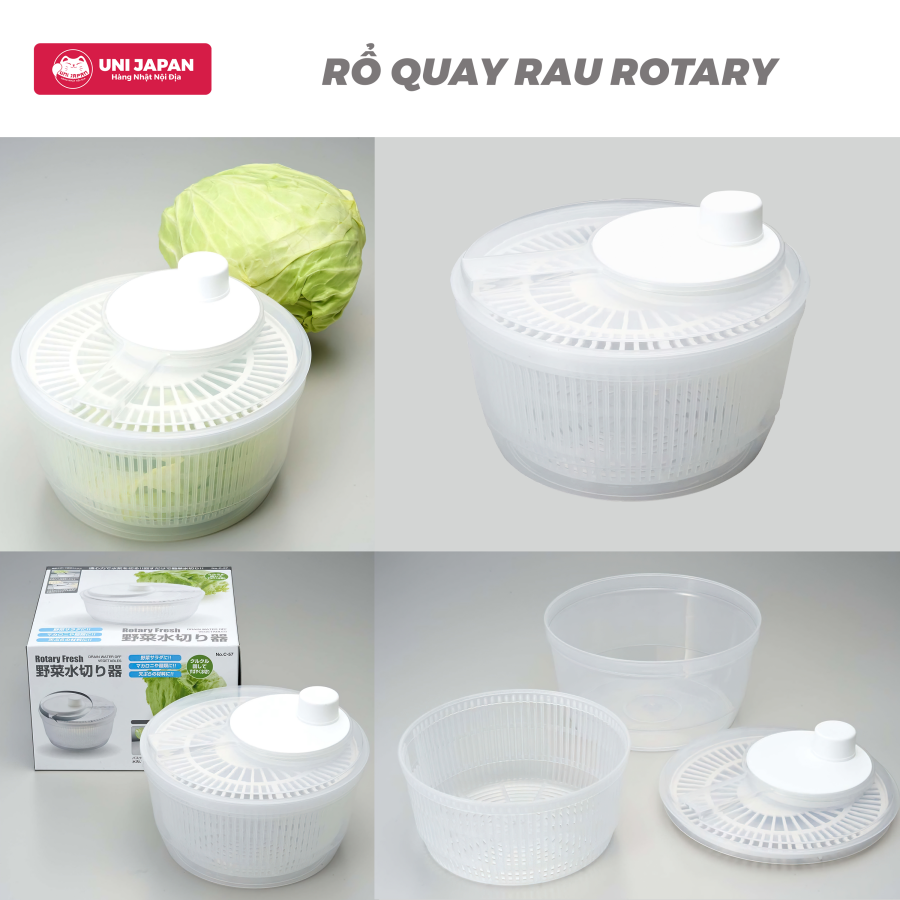 Rổ quay rau Rotary chính hãng - Nội Địa Nhật