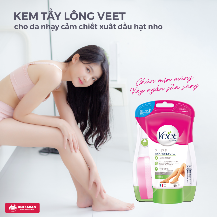 Kem tẩy lông Veet cho da nhạy cảm- Nhật Bản giá tốt