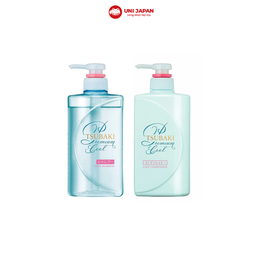Dầu gội xả Tsubaki Premium Cool bạc hà mát lạnh 490ml x 2