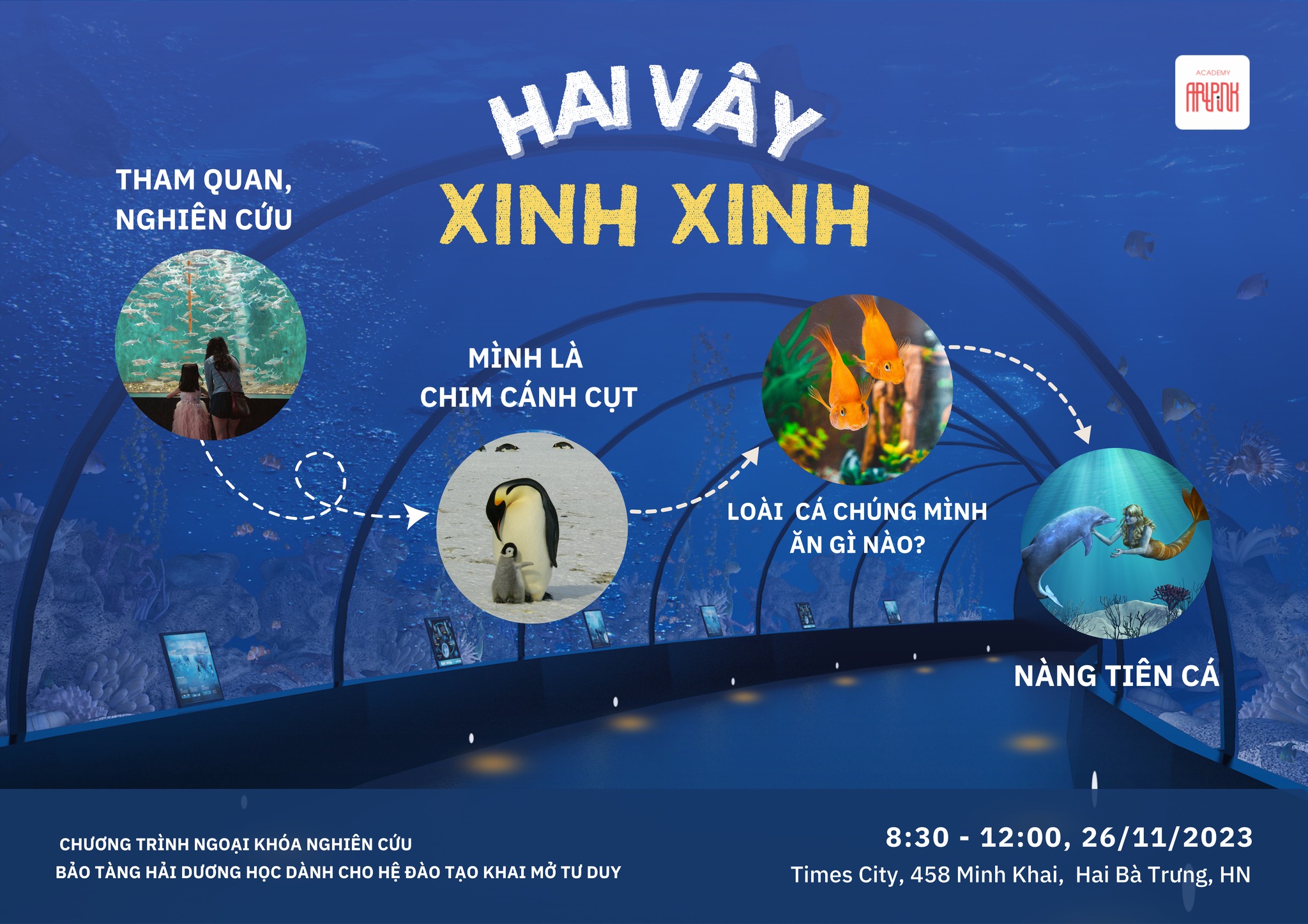 “HAI VÂY XINH XINH” - CHƯƠNG TRÌNH NGOẠI KHÓA NGHIÊN CỨU BẢO TÀNG HẢI DƯƠNG HỌC DÀNH CHO HỆ ĐÀO TẠO KHAI MỞ TƯ DUY