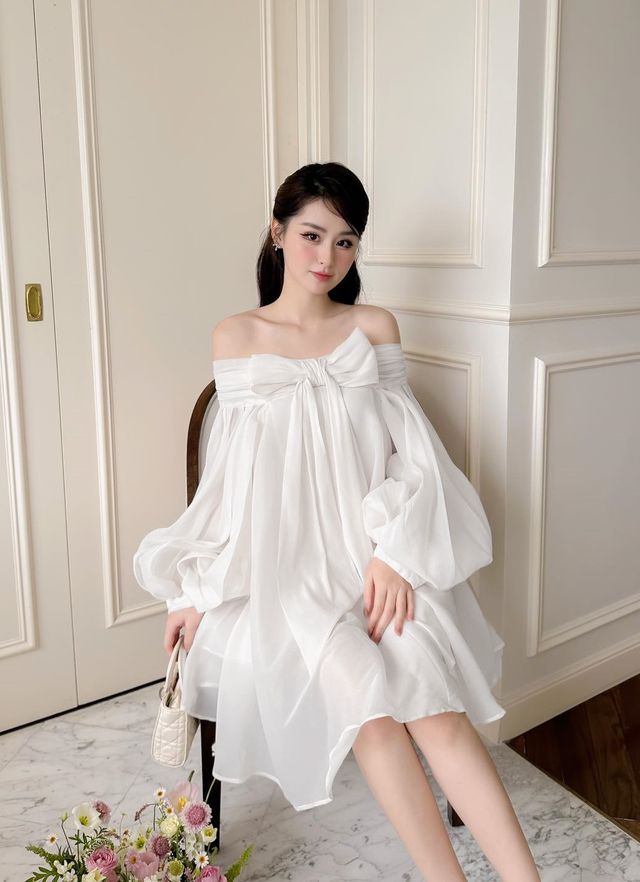 Cô gái váy voan mới mùa hè váy ngắn tay Pháp cạp cao thời trang giản dị váy  trắng - Váy eo cao 🆘 Kho Hàng Tàu | Đặt hàng cực dễ -