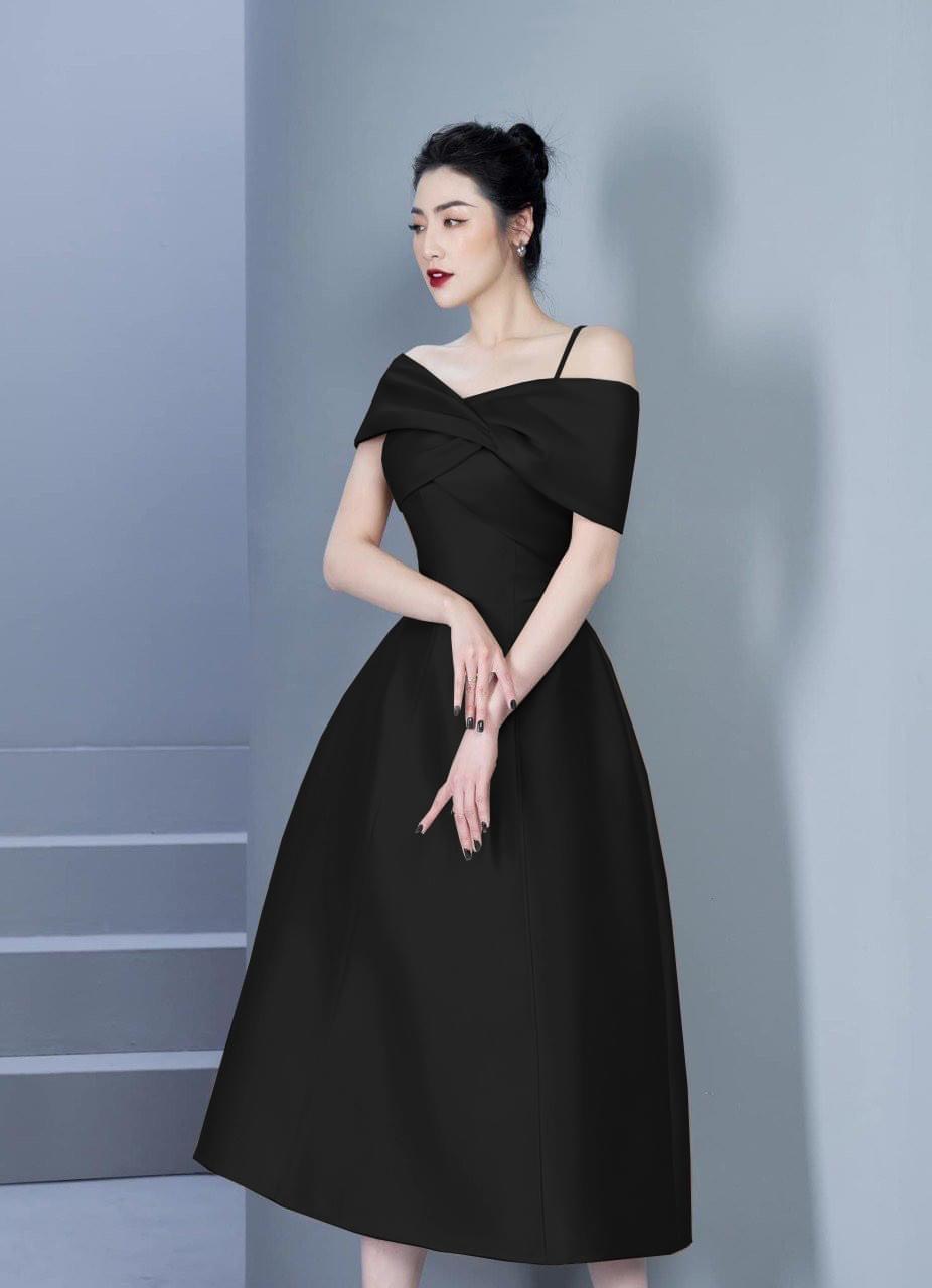 Mua Set váy yếm nữ đen dài 2 dây dáng suông kèm áo sơ mi trắng kiểu dáng  Hàn Quốc NITEHY 4 - Yeep