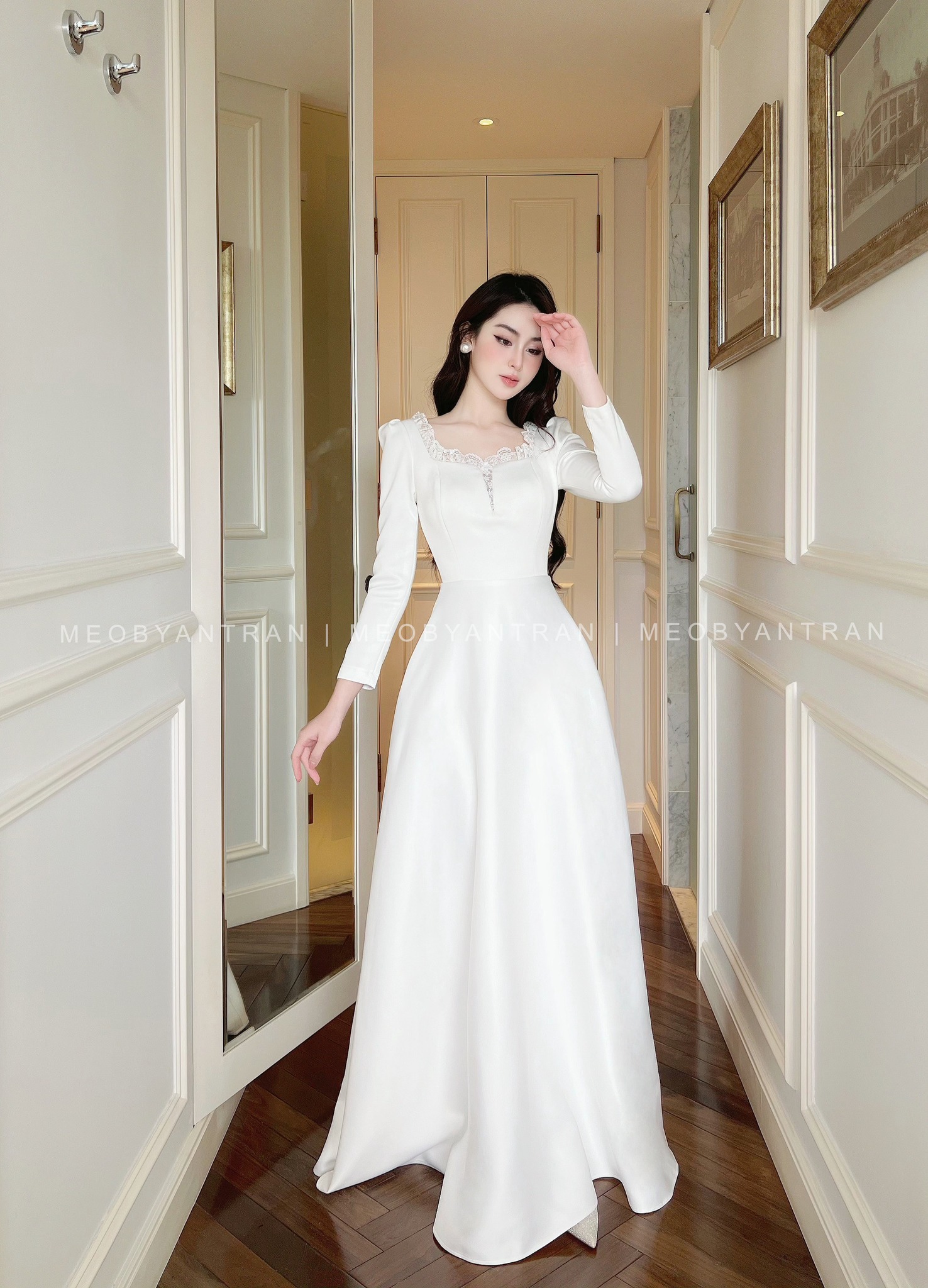 Váy cưới 2020 mới cô dâu mùa đông mùa đông ngày-to-ngày mùa đông váy Hàn  Quốc phiên bản cộng với bông dày công chúa ấm dài tay áo Han | Nhập