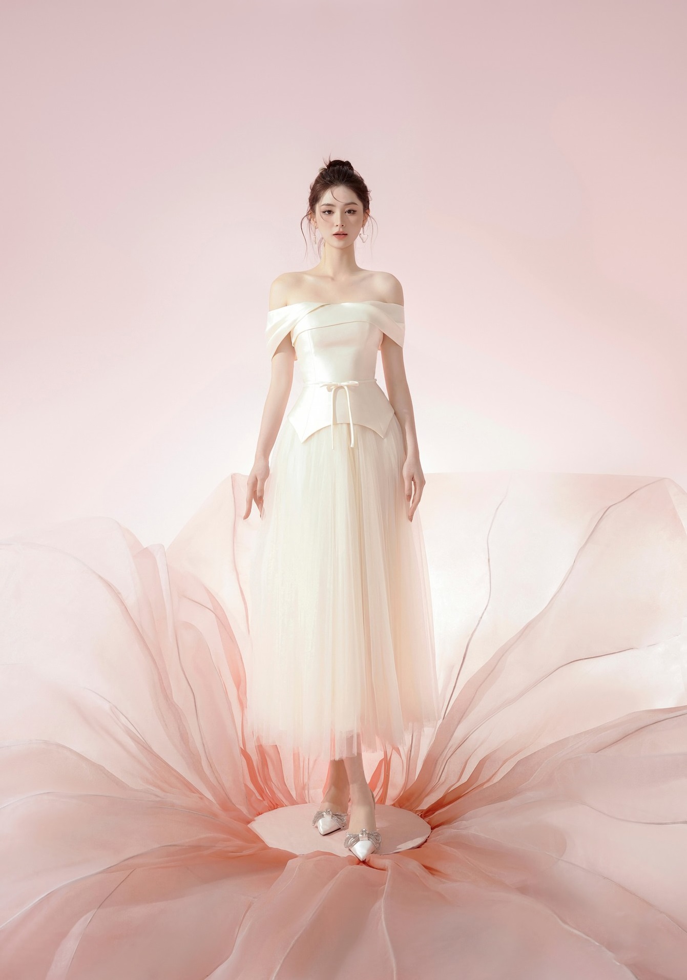 Copy of Váy trễ vai dự tiệc trẻ trung phong cách đơn giản, dễ thương #3116