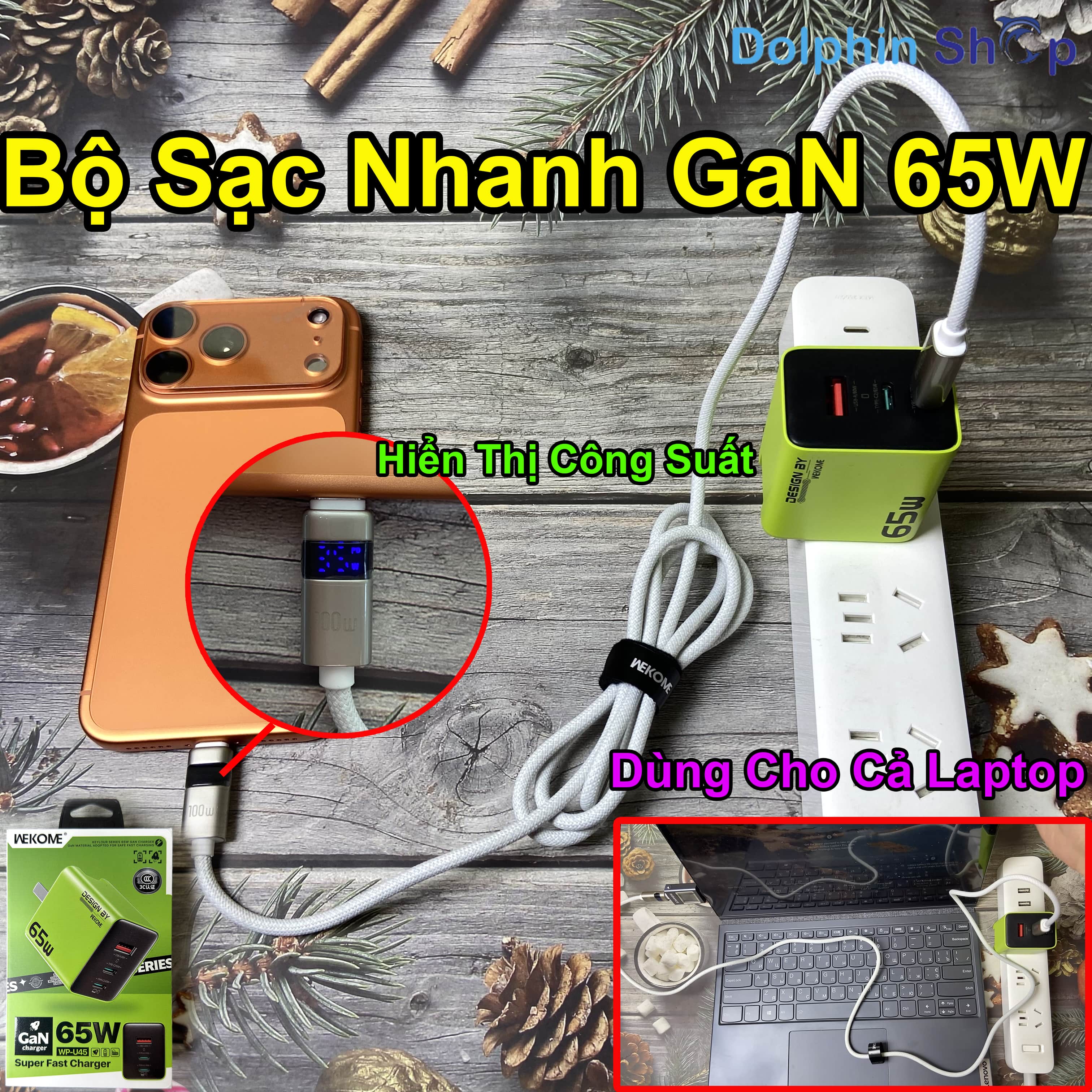 sac-iphone-65w-wekome-u45-cong-nghe-gan-cong-suat-lon-sac-sieu-nhanh-nho-gon-an-