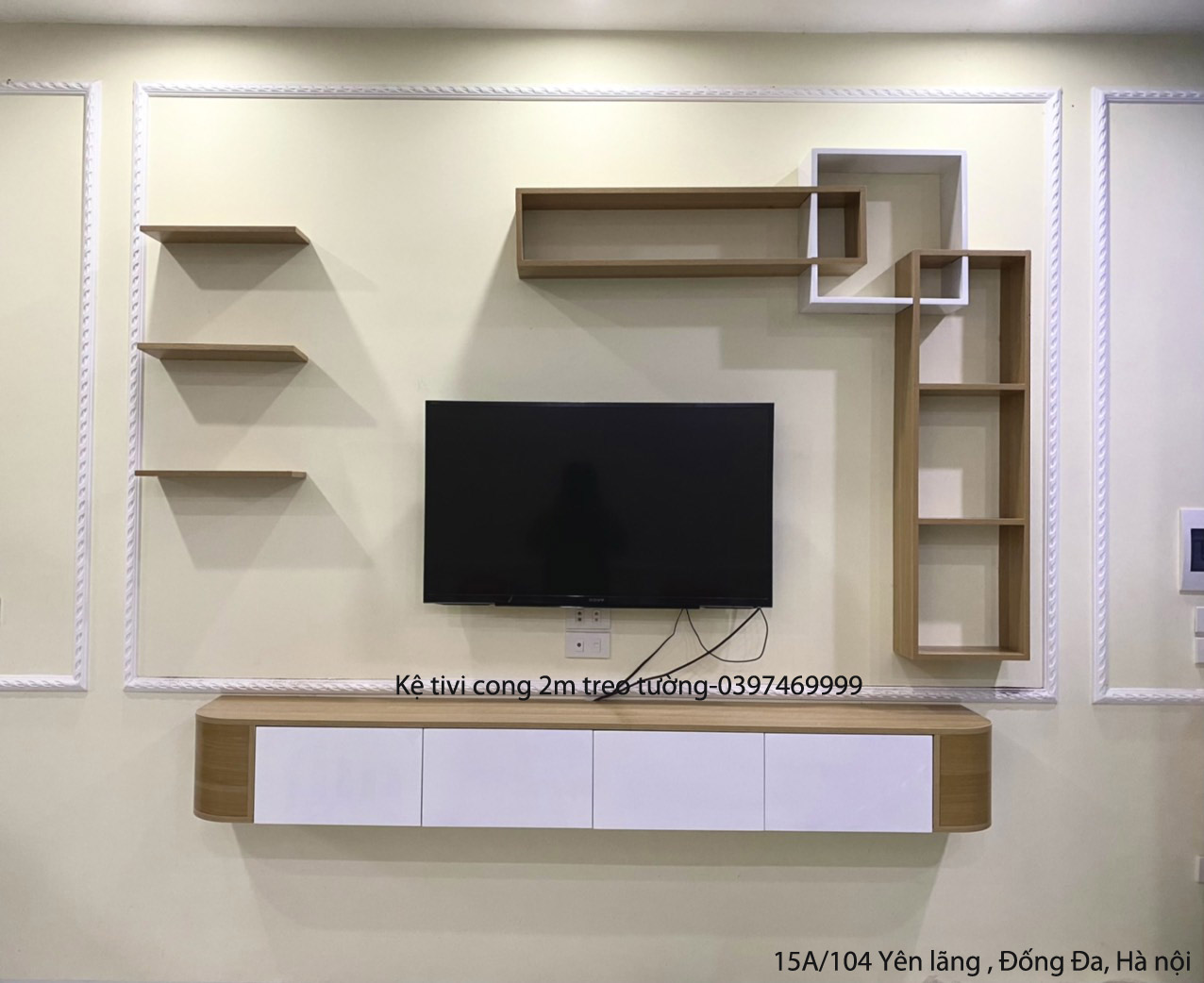 3. Các loại kệ tivi treo tường 2m phổ biến