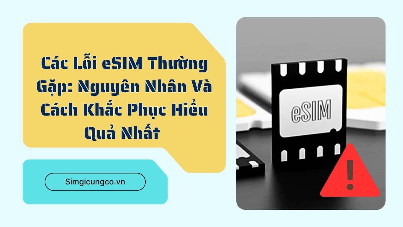 Các Lỗi eSIM Thường Gặp: Nguyên Nhân Và Cách Khắc Phục Hiểu Quả Nhất