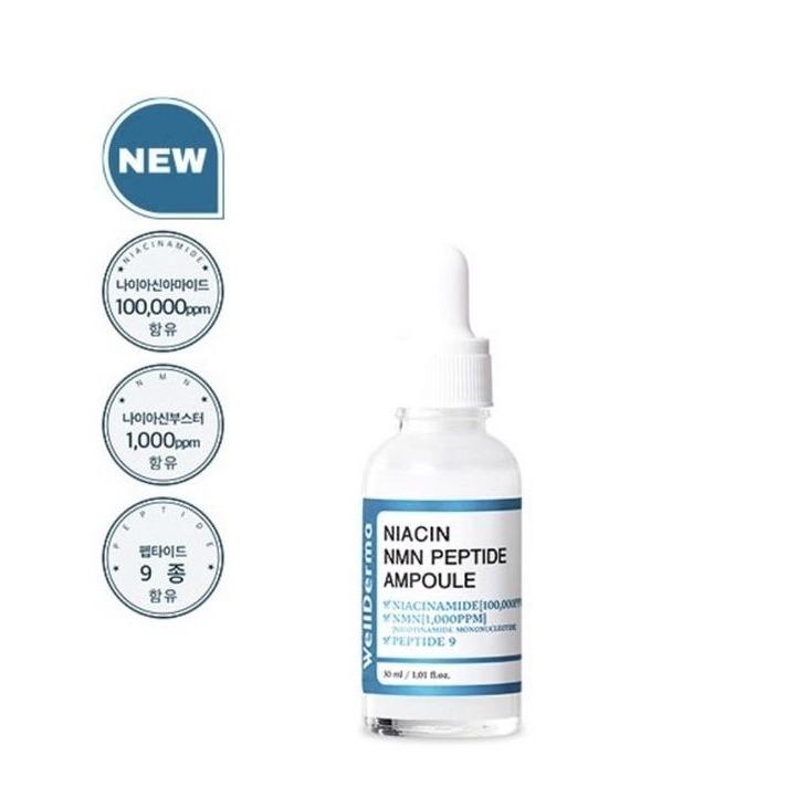 Tinh Chất Serum 10% Niacinamide + Peptide Dưỡng Trắng Da Chuyên Sâu Hàn Quốc Wellderma G Plus 30ml