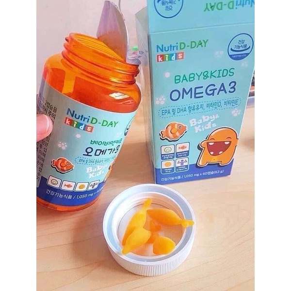 Omega 3 Baby&Kids Nutri D-Day 60 viên – Viên uống bổ não cho trẻ