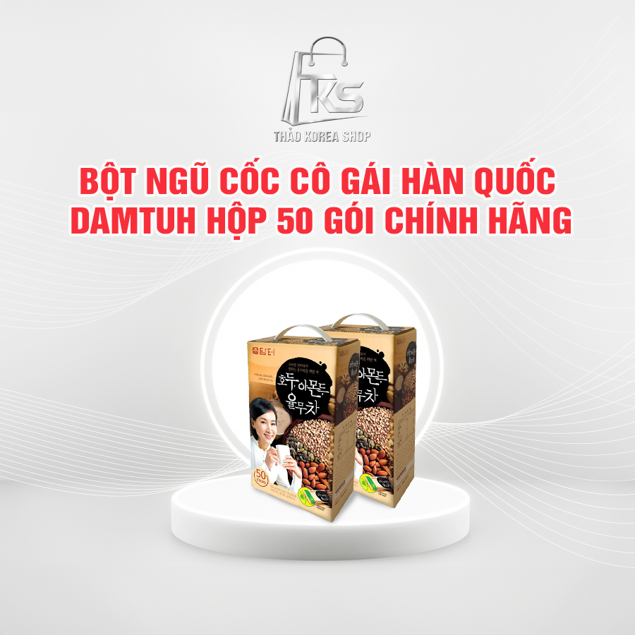 Bột ngũ cốc cô gái Hàn Quốc Damtuh hộp 50 gói chính hãng ( GIÁ VIỆT NAM : 280.000 Đ)