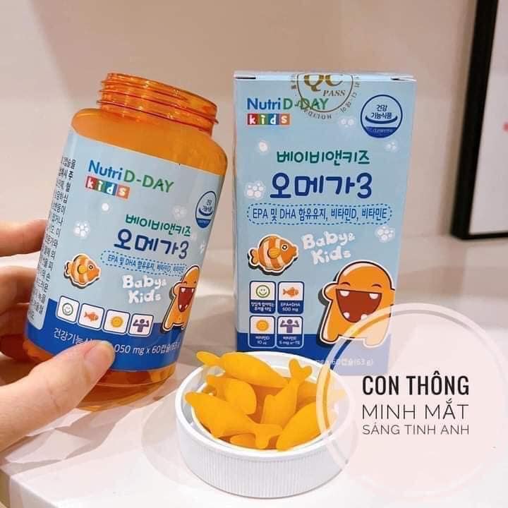 Omega 3 Baby&Kids Nutri D-Day 60 viên – Viên uống bổ não cho trẻ