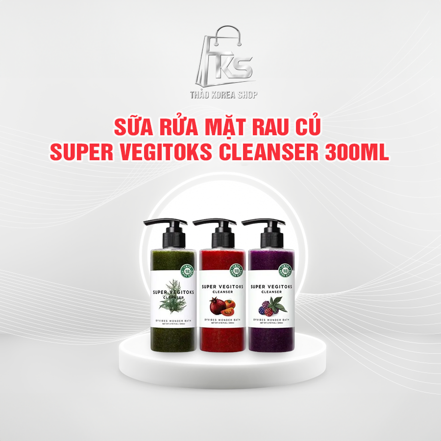 Sữa rửa mặt rau củ Super Vegitoks Cleanser 300ml chính hãng - (Hàn Quốc) - PN49785