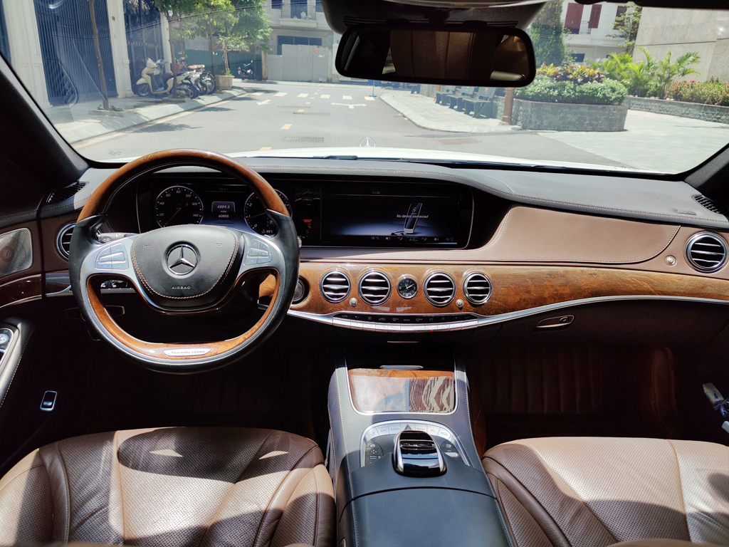 Mercedes S400 2015 Trắng Nâu