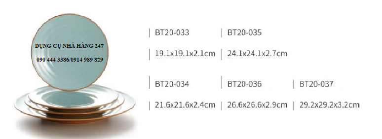 Đĩa Melamine  BT20-033/ BT20-034/ BT20-035/ BT20-036/ BT20-037