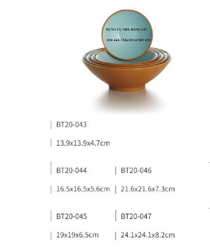 Tô  Melamine  BT20-043/ BT20-044/ BT20-045/ BT20-046/ BT20-047