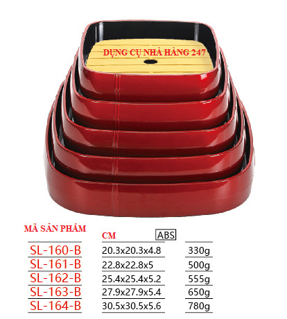 Khay sushi, sashimi SL-160-B/ SL-161-B/SL-162-B/ SL-163-B/ SL-164-B