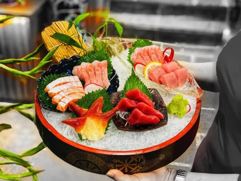 Khay tròn trang trí Sushi, Sashimi: SL-1021-F
