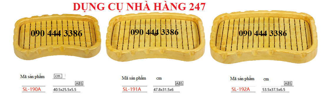 Khay sushi, sashimi giả gỗ SL-190A/ SL-191A/ SL-192A