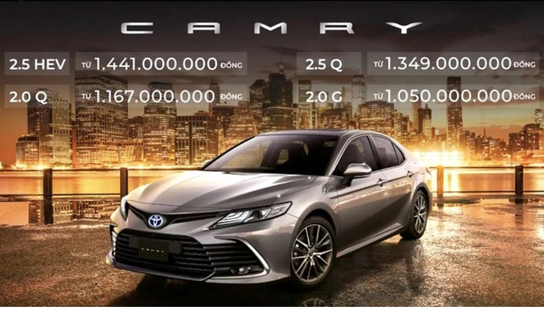 Giá Niêm Yết Toyota Camry Mới