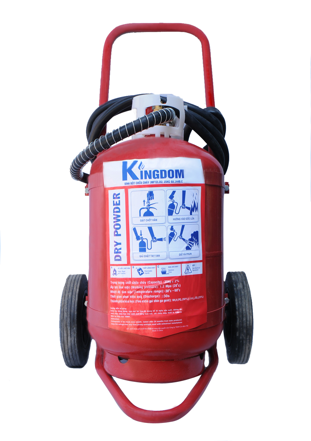 Bình chữa cháy Kingdom 35 kg MFTZL35 ABC tại huyện Hoài Đức Hà Nội