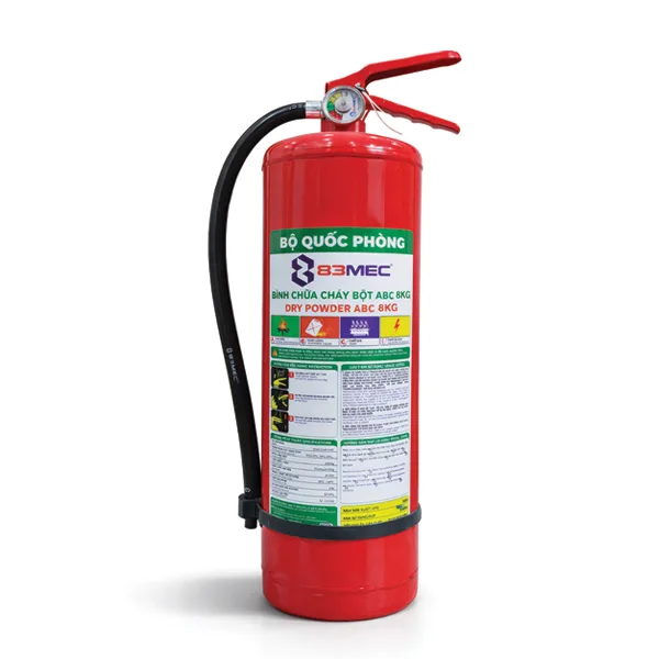Bình chữa cháy bột ABC 8kg BQP 83MEC (Bộ Quốc Phòng)