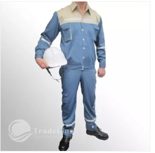 Quần áo bảo hộ lao động pangrim Hàn Quốc 2721 pha màu xanh ghi - QALD-VN-17