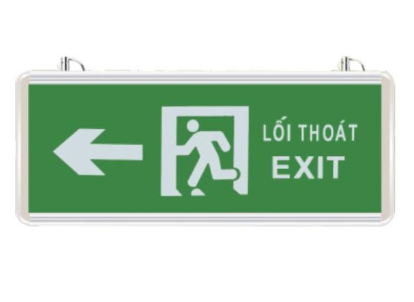 ĐÈN EXIT THOÁT NẠN CHỈ TRÁI